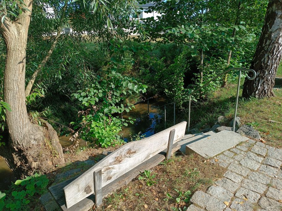 Naturkneippanlage Aislingen - Treppe mit Handlauf