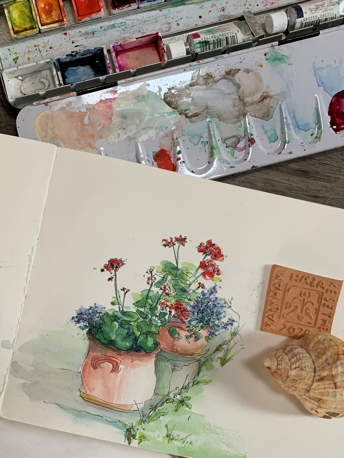 "Handlettering & Watercolour. Summer Feeling" Workshop im Museum im Wittelsbacher Schloss Friedberg