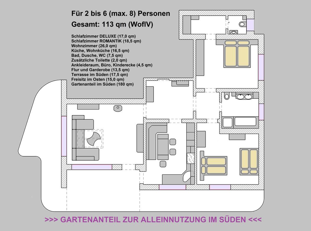 Grundriss / Wohnfläche 113 Quadratmeter
