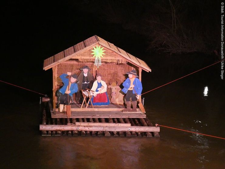 Flosskrippe auf der Wörnitz in Donauwörth