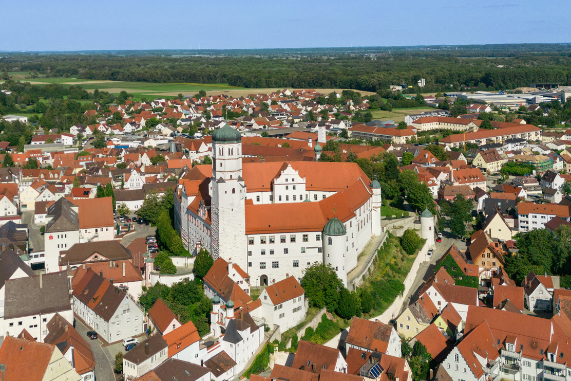 Stadtansicht Dillingen mit Schloss