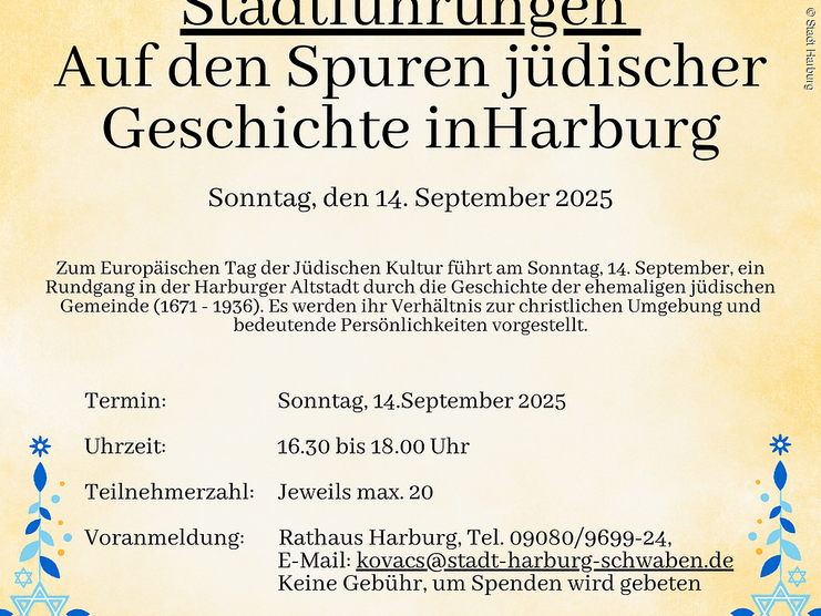 Auf den Spuren jüdischer Geschichte in Harburg - Stadtführung