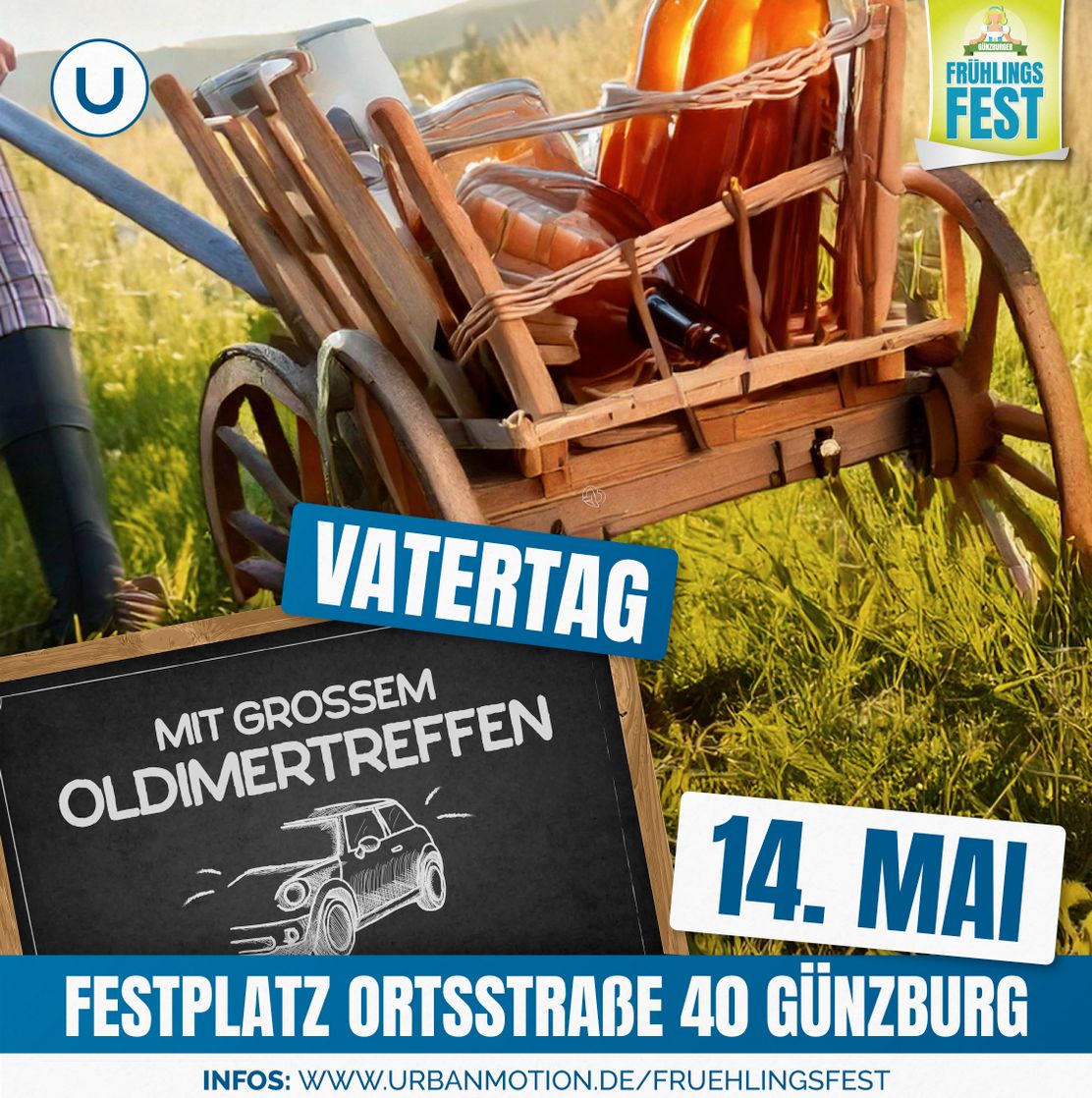 Vatertagstreff & großes Oldtimertreffen auf dem Günzburger Frühlingsfest 2026
