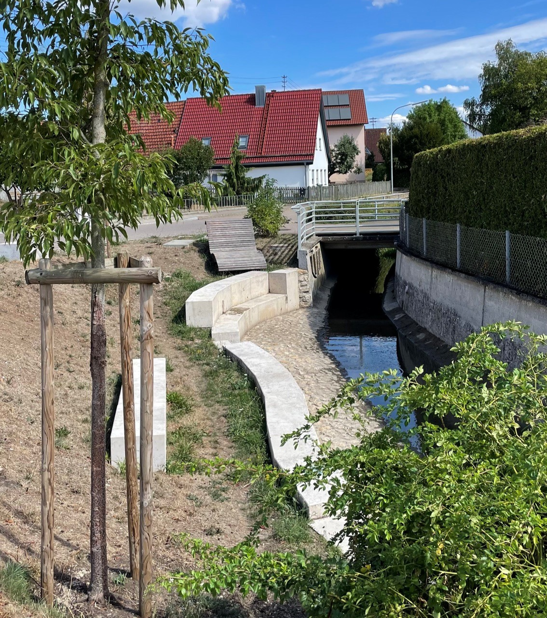 Wasserzugang zum Zwergbach beim Brauereistadel in Bachhagel