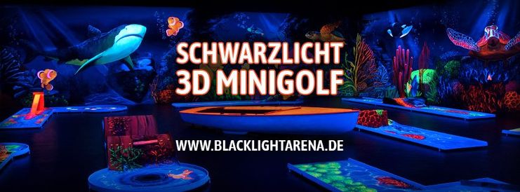 Blacklight Arena 3D Schwarzlicht Minigolf