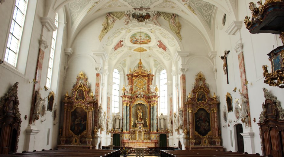 Innenansicht der Klosterkirche Maria Medingen © Donautal-Aktiv e.V.