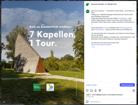 Beispiel eines gemeinsamen Post auf Instagram
